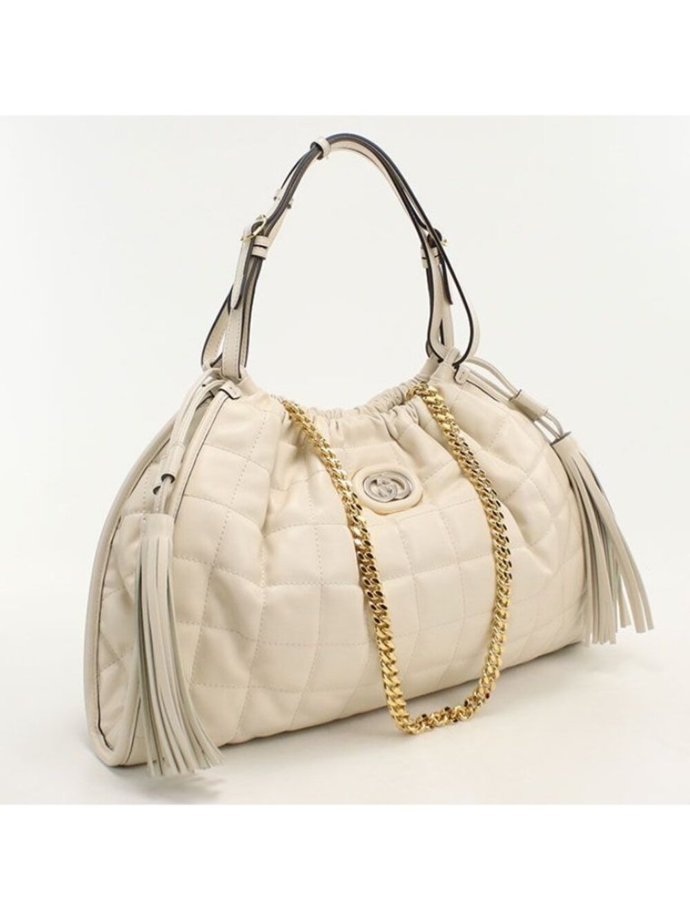 Gucci Medium 2-Way Quilted Tote Bag Leather